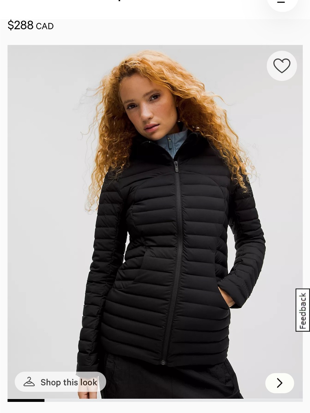 lululemon athletica Black Pack It Down Jacket size 8 New